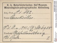 Etiketten zu Quecksilber (NHMW-MIN-Ai482)